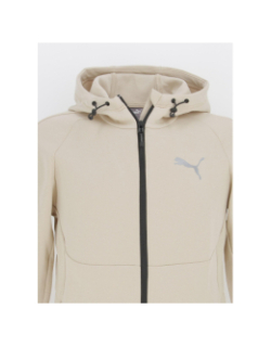 Sweat zippé à capuche evostripe beige homme - Puma
