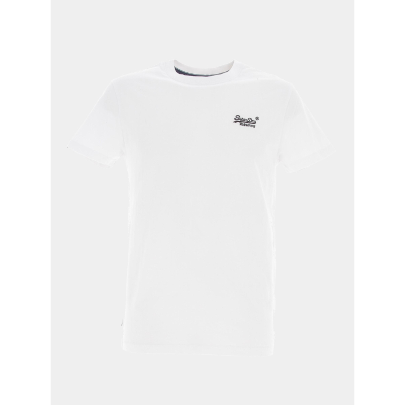 T-shirt vintage logo brodé blanc homme - Superdry