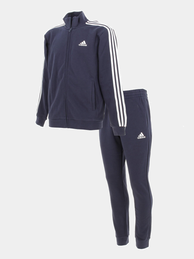 Ensemble veste jogging 3 stripes bleu marine homme - Adidas