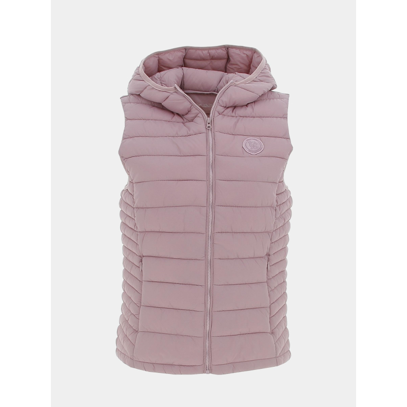 Doudoune sans manche terry lila violet fille - Teddy Smith