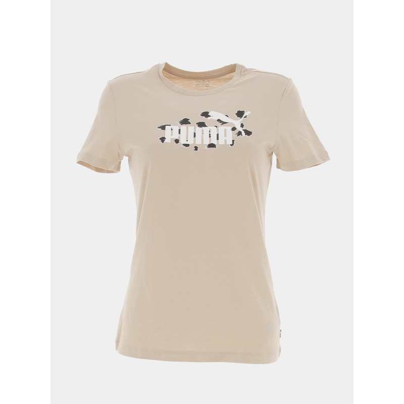 T-shirt essential animal beige fille - Puma