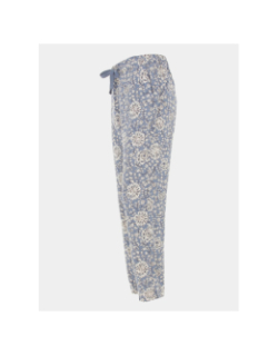Pantalon fluide à fleurs vallies bleu femme - Sun Valley