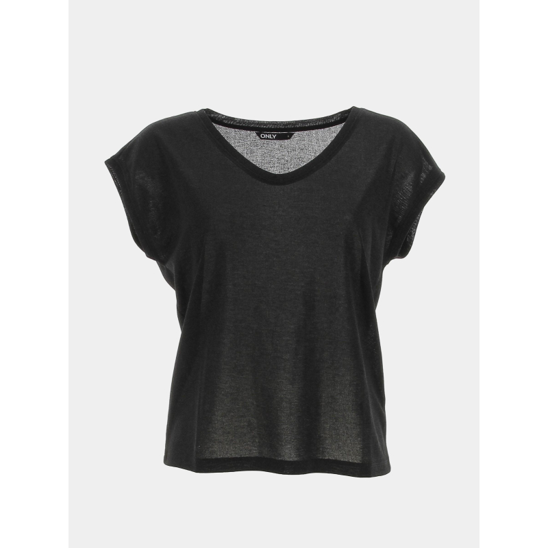 T-shirt à paillettes silvery noir femme - Only
