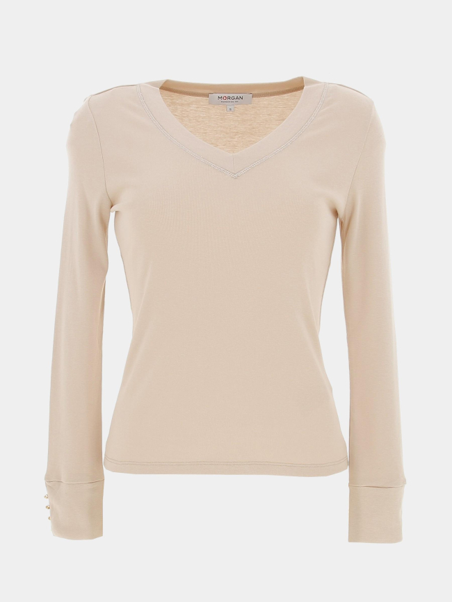 Top manches longues timao seigle beige femme - Morgan