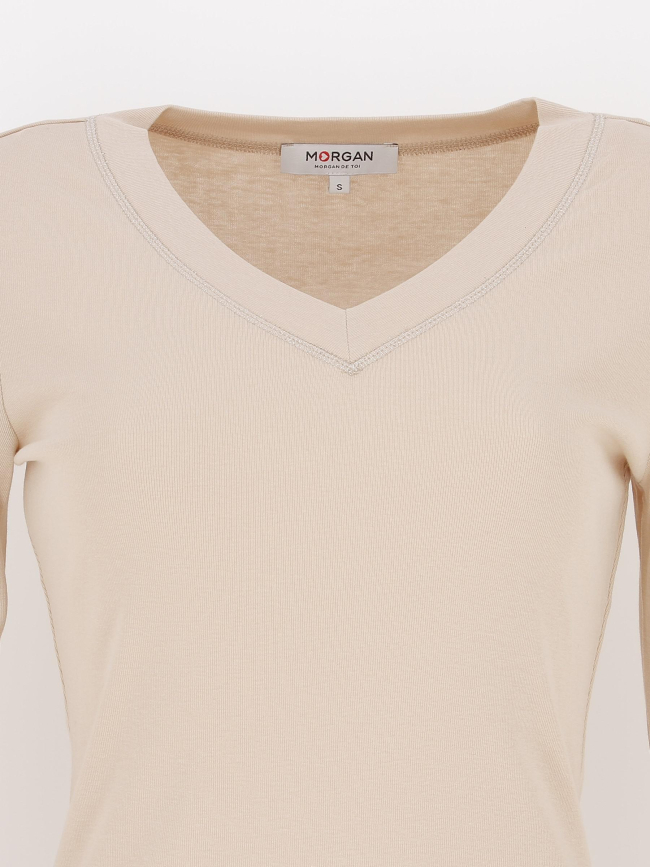Top manches longues timao seigle beige femme - Morgan