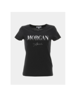 T-shirt attitude datti noir argent femme - Morgan