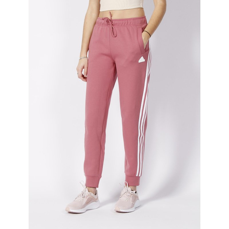 Jogging regular 3 stripes rose femme - Adidas
