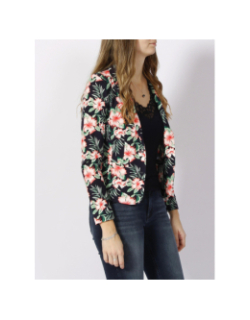 Veste blazer à fleurs pop trash noir femme - Only