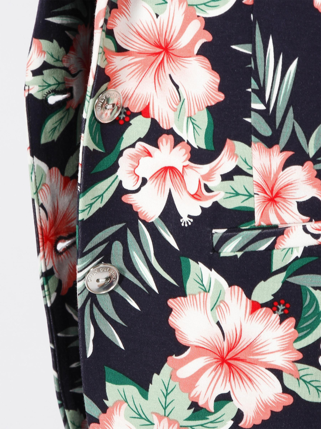 Veste blazer à fleurs pop trash noir femme - Only