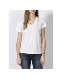 T-shirt studios logo brodé blanc femme - Superdry