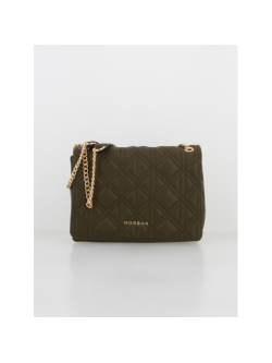 Sac pochette matelassé belgi kaki femme Morgan wimod