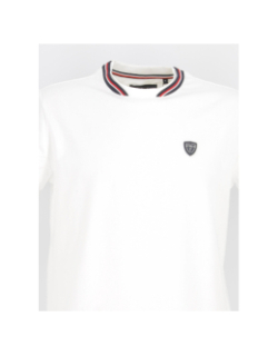 T-shirt stretch glen blanc homme - Izac