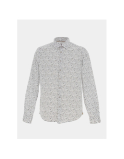 Chemise à fleurs kelyan blanc homme - Izac