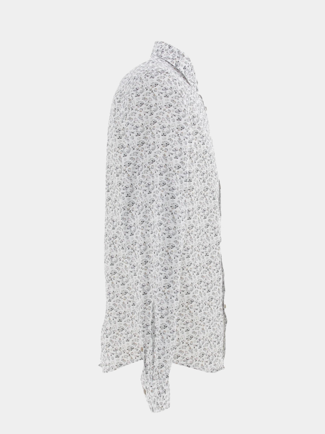 Chemise à fleurs kelyan blanc homme - Izac