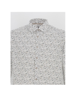 Chemise à fleurs kelyan blanc homme - Izac