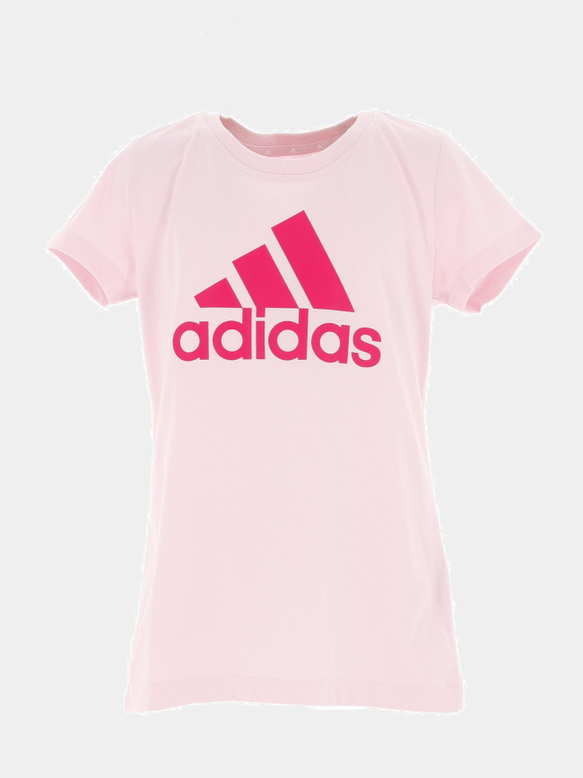 T-shirt manches courtes rose fille - Adidas