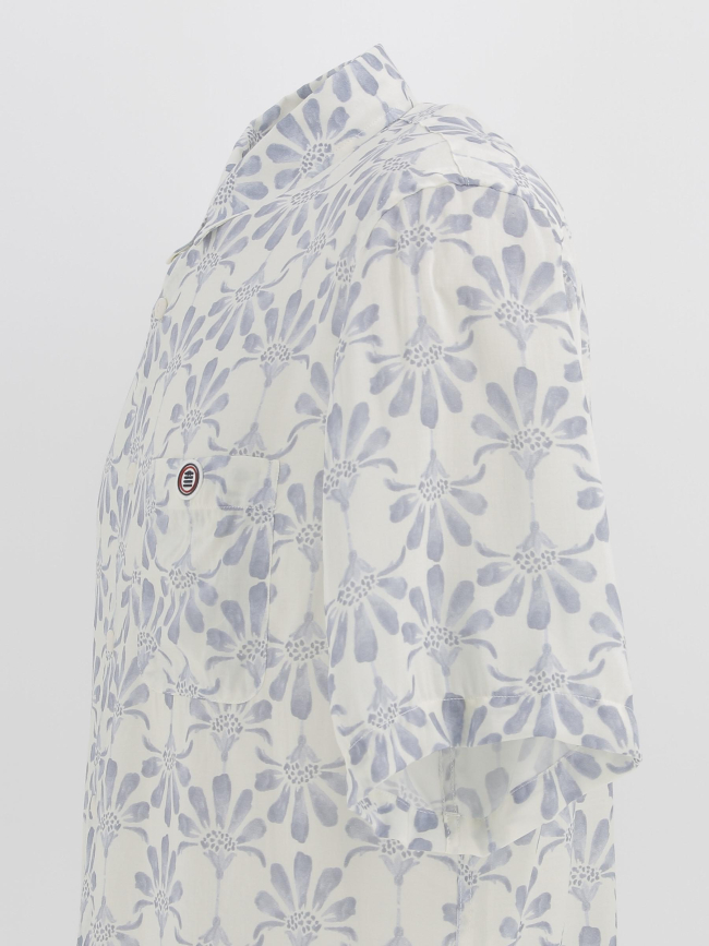 Chemise à fleurs manches courtes bleu homme - Serge Blanco