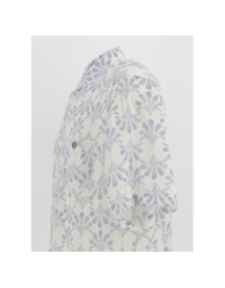 Chemise à fleurs manches courtes bleu homme - Serge Blanco