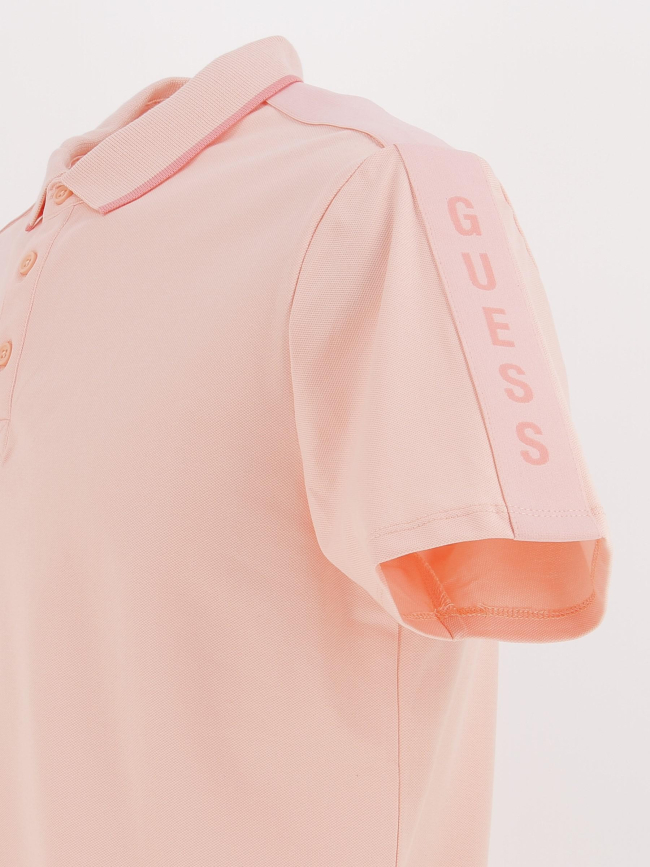 Polo paul pique rose homme - Guess