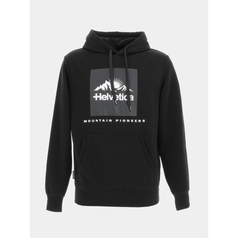 Sweat à capuche manolo noir homme - Helvetica