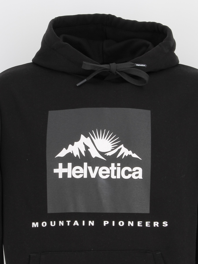 Sweat à capuche manolo noir homme - Helvetica