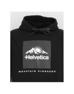 Sweat à capuche manolo noir homme - Helvetica