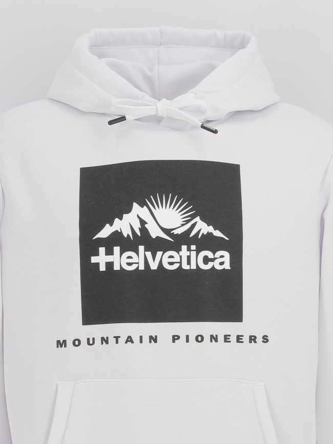 Sweat à capuche manolo blanc homme - Helvetica