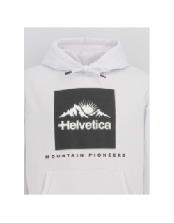 Sweat à capuche manolo blanc homme - Helvetica