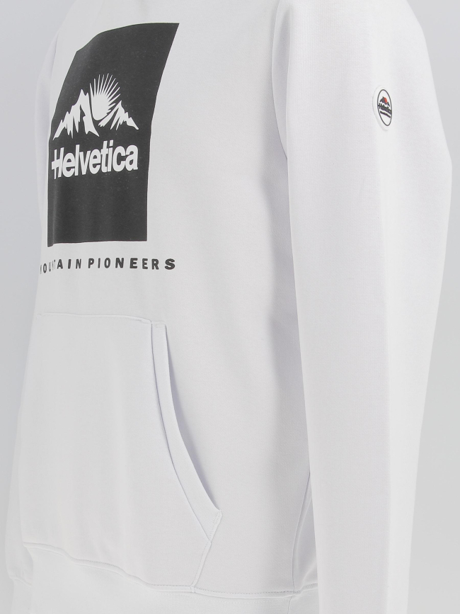 Sweat à capuche manolo blanc homme - Helvetica