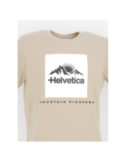 T-shirt azul beige homme - Helvetica