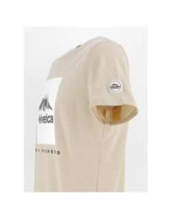 T-shirt azul beige homme - Helvetica