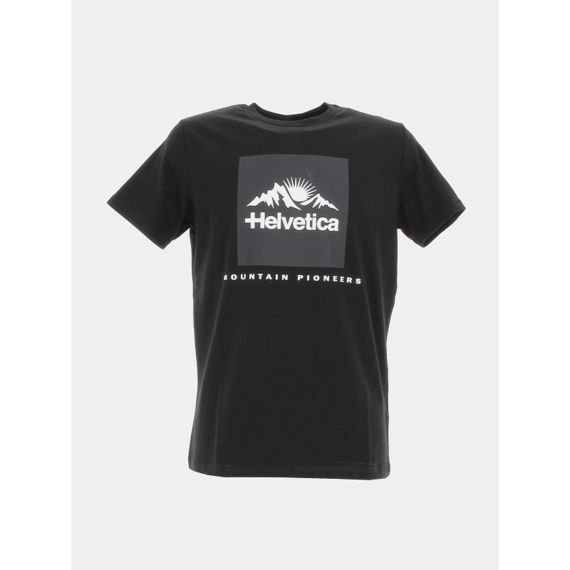 T-shirt azul noir homme - Helvetica