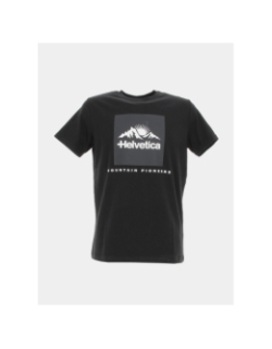 T-shirt azul noir homme - Helvetica