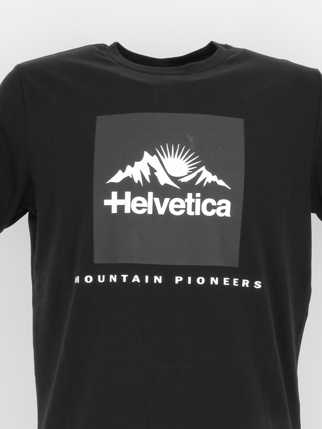 T-shirt azul noir homme - Helvetica