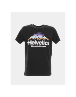 T-shirt mika noir homme - Helvetica