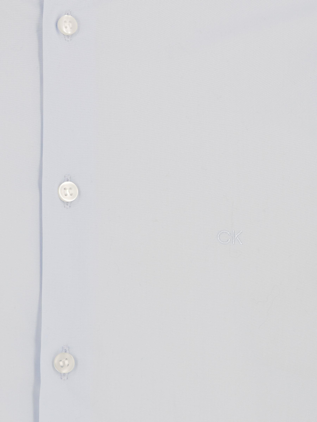 Chemise poplin stretch slim bleu homme - Calvin Klein