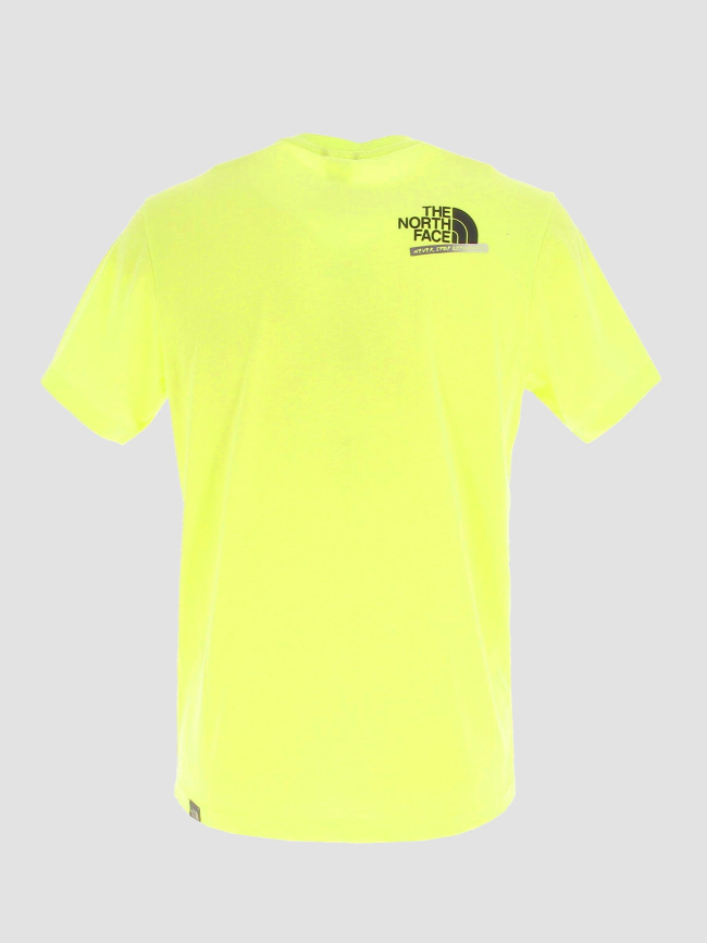 T-shirt essential graphic jaune fluo homme - The North Face