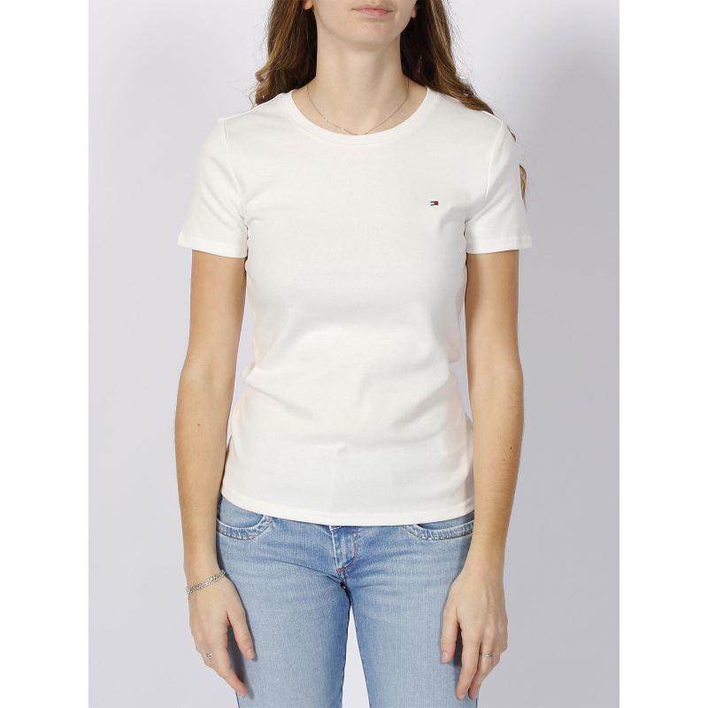 T-shirt slim cody blanc femme - Tommy Hilfiger