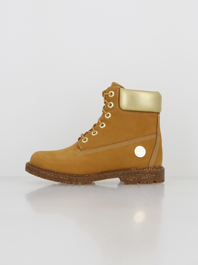 Boots heritage 6inch dorée pailletes marron femme - Timberland