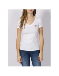 T-shirt mini triangle blanc femme - Guess