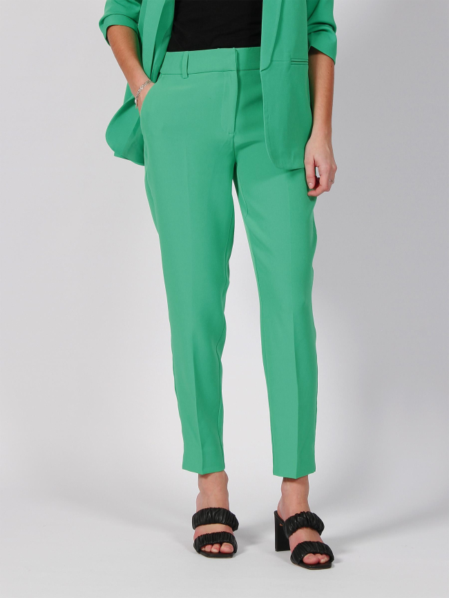 Pantalon cigarette elly vert femme - Only