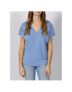 T-shirt basique free life bleu femme - Only