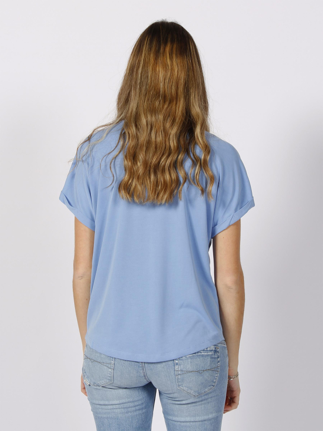 T-shirt basique free life bleu femme - Only