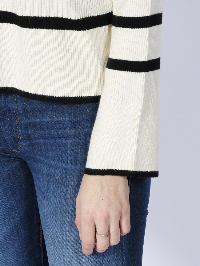 Pull rayé libi blanc noir femme - Only