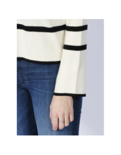 Pull rayé libi blanc noir femme - Only