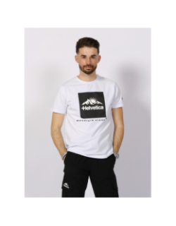 T-shirt azul blanc homme - Helvetica