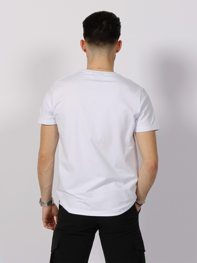 T-shirt azul blanc homme - Helvetica