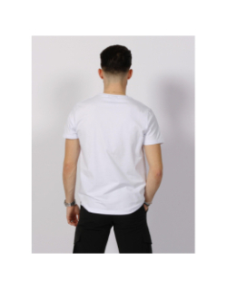T-shirt azul blanc homme - Helvetica