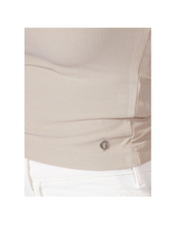 T-shirt cheryl jewel dos ouvert beige femme - Guess
