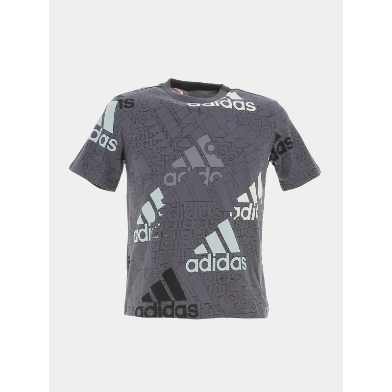 T-shirt multi-logo gris enfant - Adidas